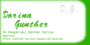 dorina gunther business card