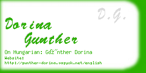 dorina gunther business card